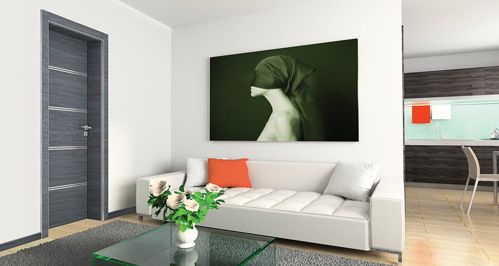 Modern interior with the fashionable picture.