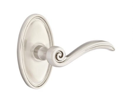 Brass Modern Hardware - Privacy Spencer Right Handed Lever with Disk Rose  in Satin Nickel - Emtek Hardware in 2023