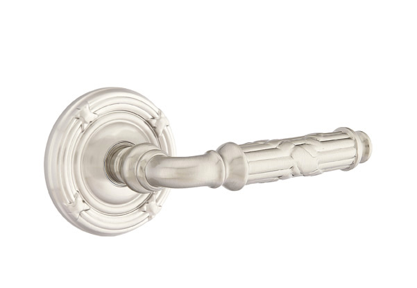Emtek Ribbon  Reed Lever with Ribbon  Reed Rosette The Door Boutique  and Hardware
